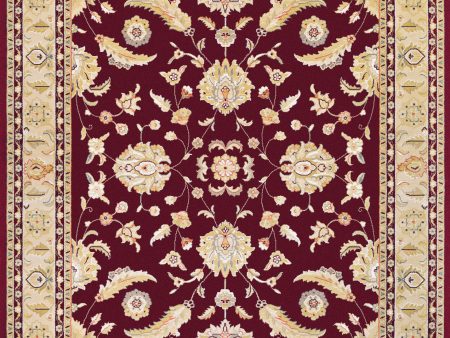 Couristan Cadence Cantata Ruby Cream Area Rug For Sale