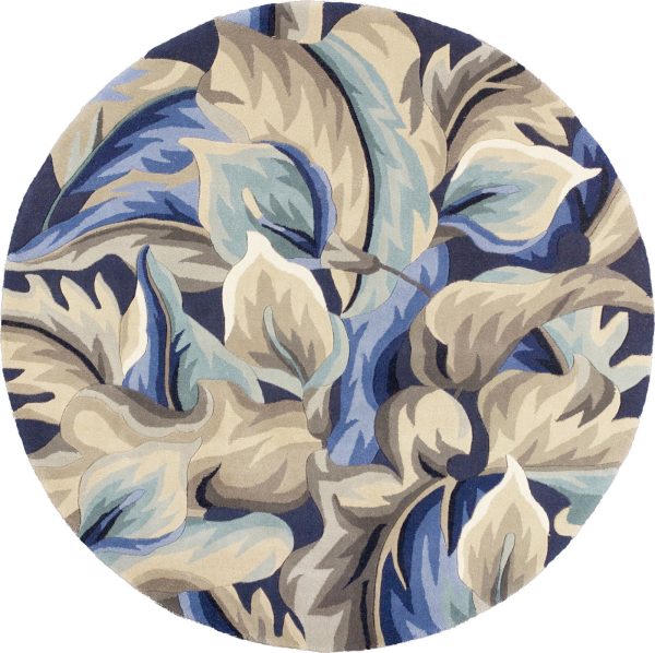 KAS Catalina 0756 Blue Calla Lillies Area Rug Supply