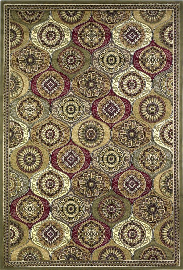 KAS Cambridge 7345 Multi Mosaic Panel Area Rug on Sale