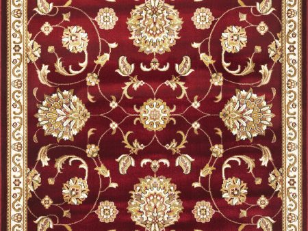 KAS Cambridge 7355 Red Allover Mahal Area Rug Online Sale