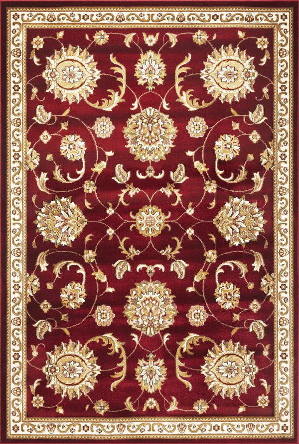 KAS Cambridge 7355 Red Allover Mahal Area Rug Online Sale