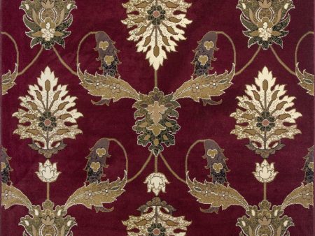 KAS Cambridge 7364 Red Palazzo Area Rug Online now