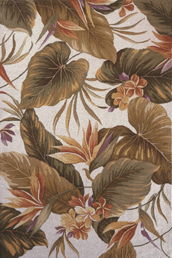 KAS Colonial 1737 Ivory Tropical Paradise Area Rug Hot on Sale