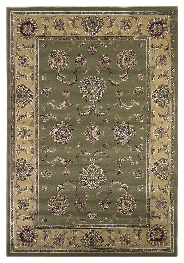 KAS Cambridge 7343 Sage Beige Bijar Area Rug For Sale