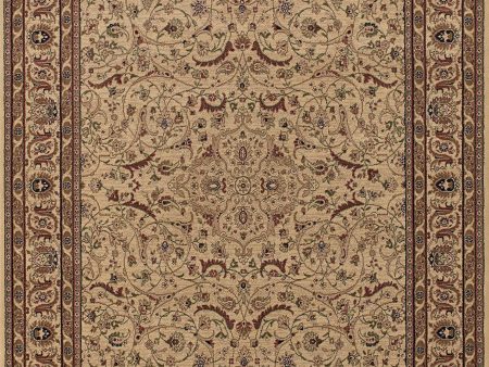 Couristan Anatolia Medallion Ispaghan Cream Area Rug Hot on Sale