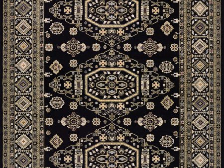 Couristan Cadence Fanfare Navy Multi Area Rug For Sale