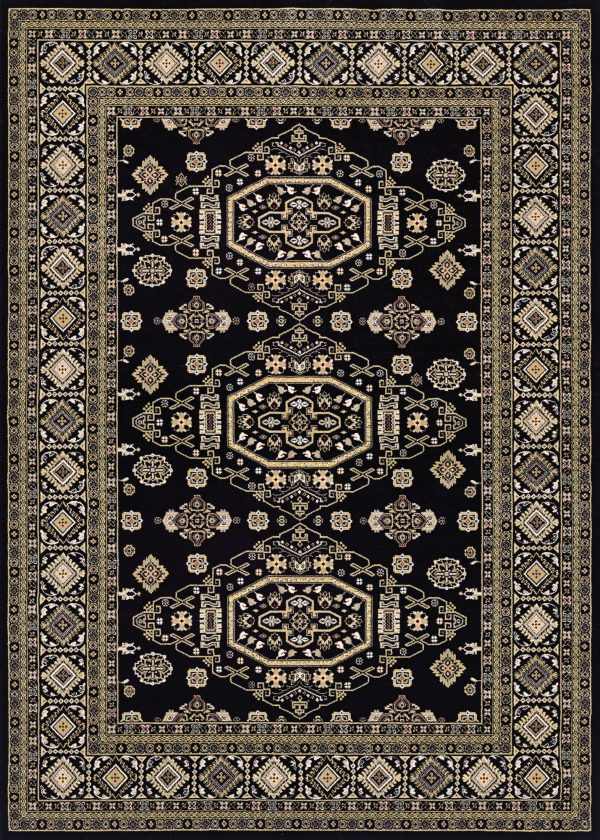 Couristan Cadence Fanfare Navy Multi Area Rug For Sale