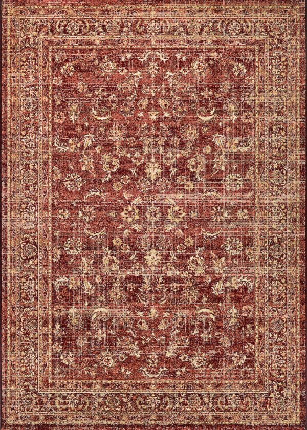 Couristan Cadence Crescendo Ruby Ivory Tan Area Rug Online Sale