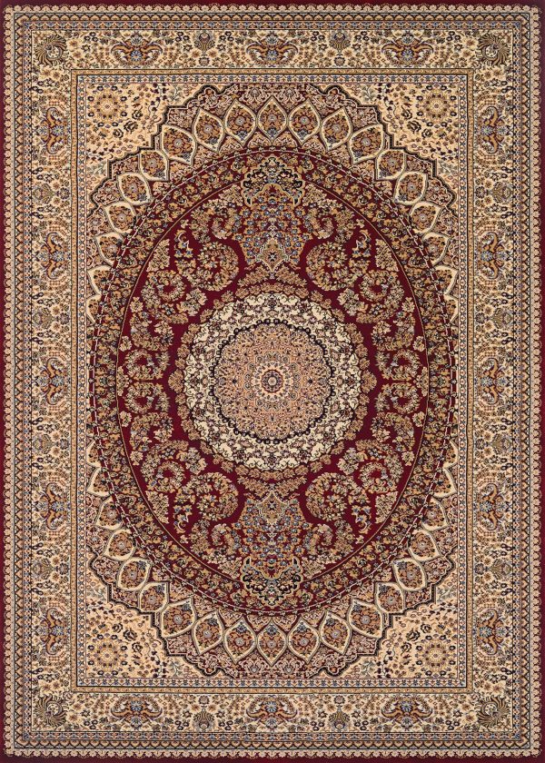 Couristan Antalya Adana Ruby Cream Area Rug For Sale