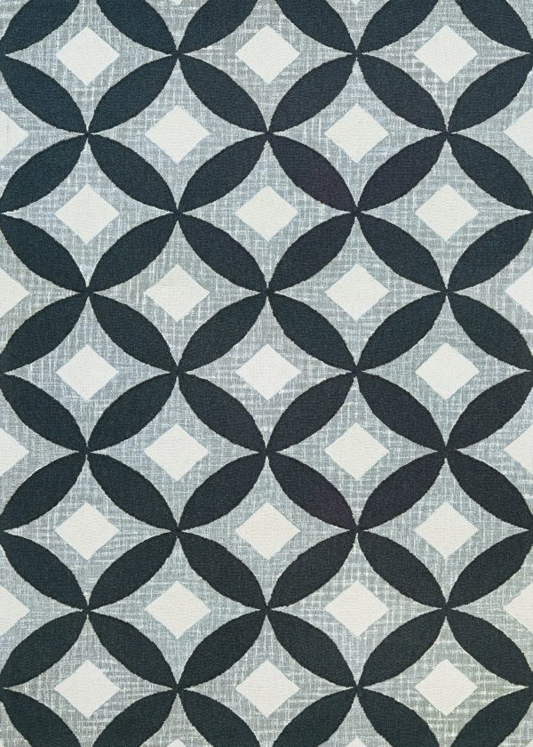 Couristan Bowery Canarie Charcoal Grey Area Rug Online now