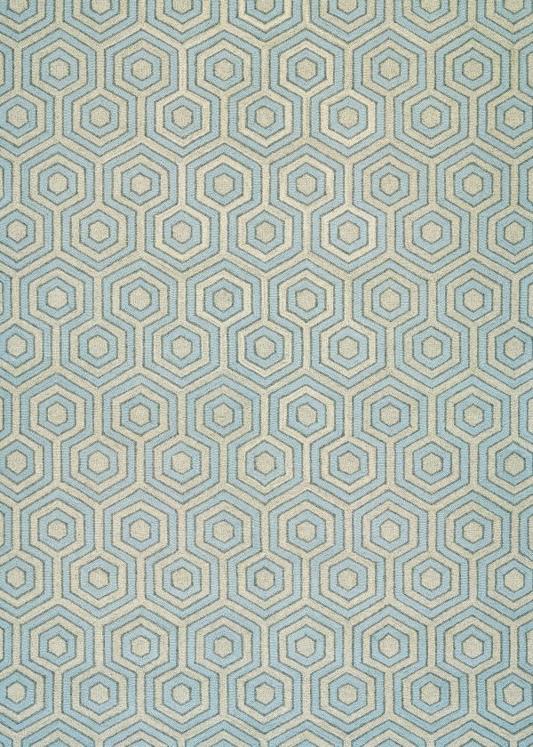 Couristan Bowery Ainslie Grey Sky Blue Area Rug For Sale