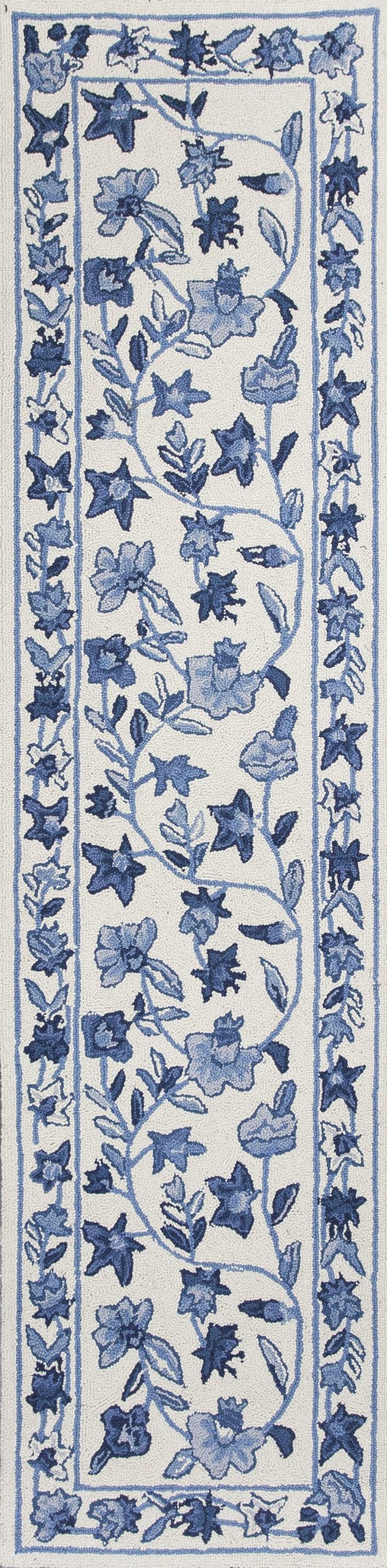 KAS Colonial 1727 Ivory Blue Floral Area Rug Sale