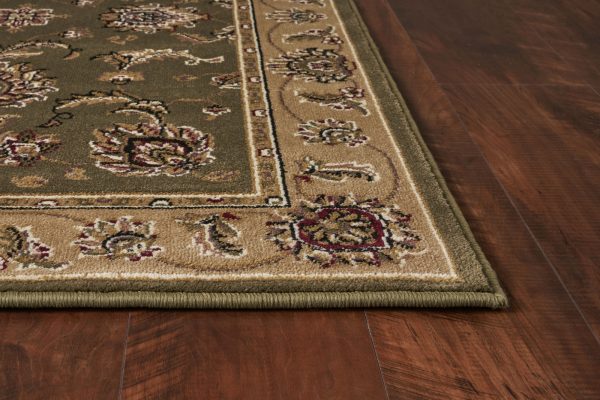 KAS Cambridge 7343 Sage Beige Bijar Area Rug For Sale