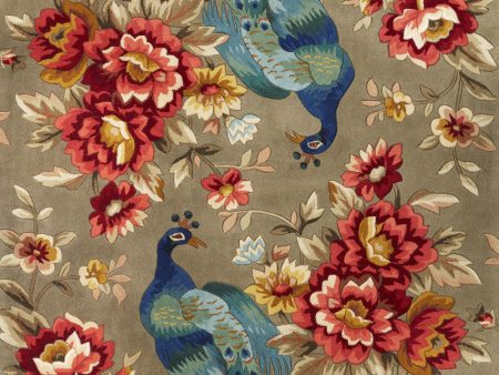 KAS Catalina 0732 Sage Peacock Flora Area Rug Hot on Sale