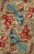 KAS Catalina 0732 Sage Peacock Flora Area Rug Hot on Sale