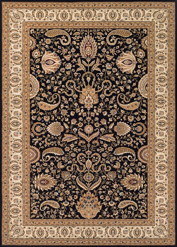 Couristan Antalya Manisa Noir Cream Area Rug Hot on Sale