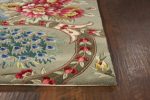 KAS Catalina 0732 Sage Peacock Flora Area Rug Hot on Sale