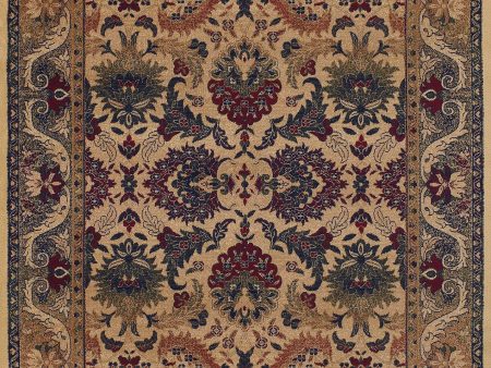 Couristan Anatolia Royal Plume Cream Plum Area Rug Cheap