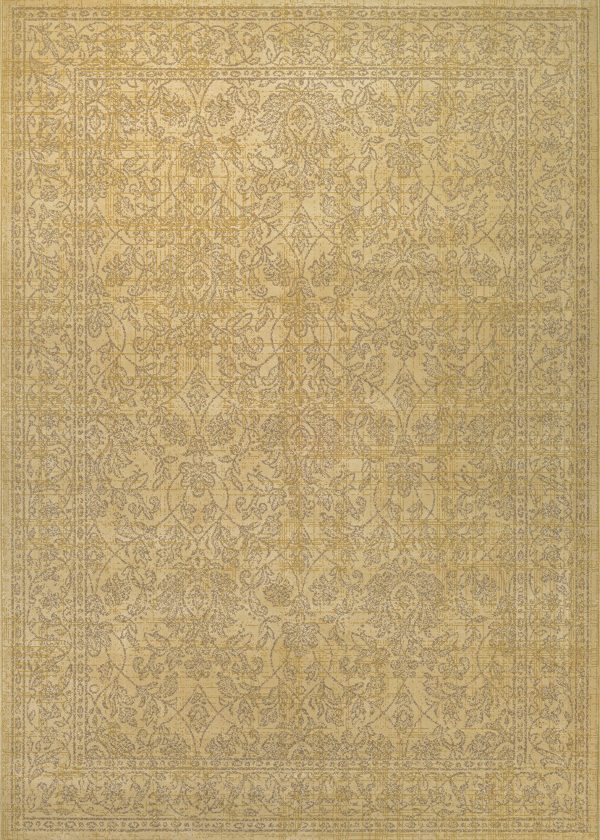 Couristan Cadence Choral Libretto Tan Gold Area Rug on Sale