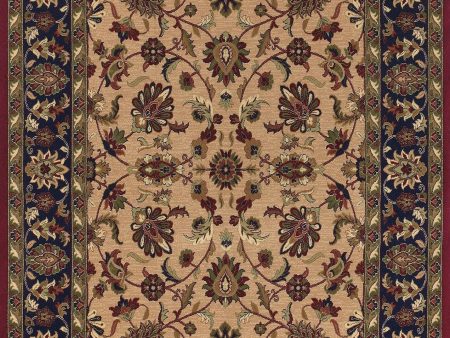 Couristan Anatolia Floral Ispaghan Cream Navy Area Rug For Discount