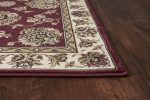 KAS Cambridge 7340 Red Ivory Floral Mahal Area Rug Fashion