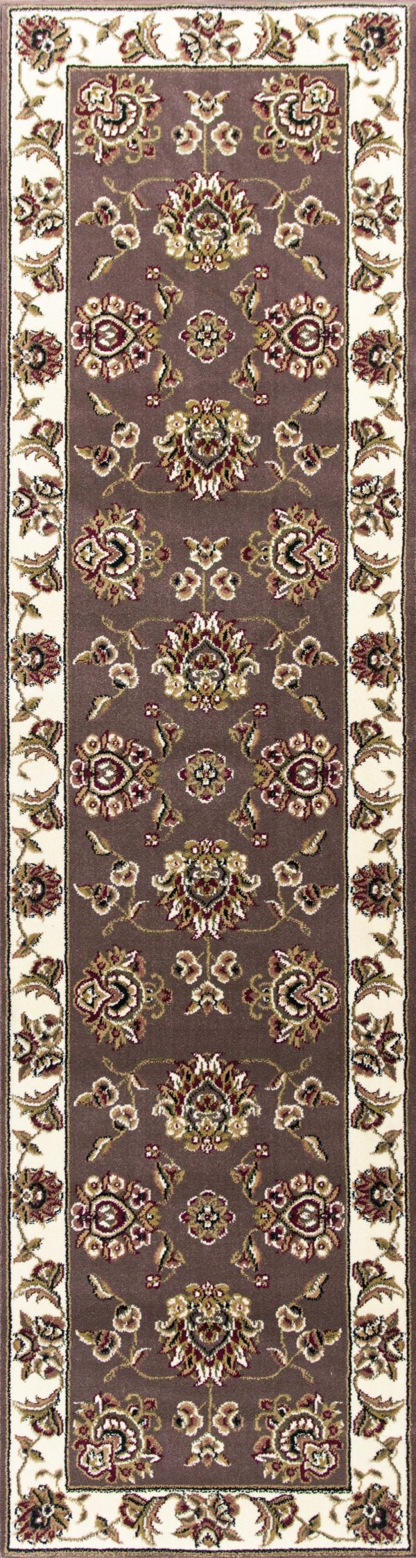 KAS Cambridge 7341 Plum Ivory Floral Mahal Area Rug Cheap