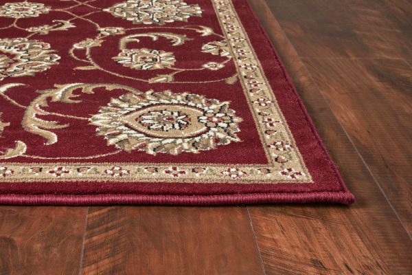 KAS Cambridge 7355 Red Allover Mahal Area Rug Online Sale