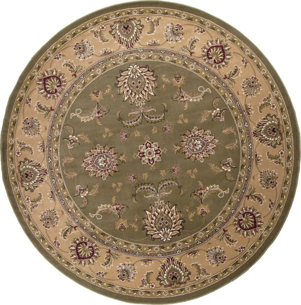 KAS Cambridge 7343 Sage Beige Bijar Area Rug For Sale