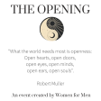 Fri Oct 7th -  The Opening  - Created for The Men - Evening Event with Louise and Kat For Sale