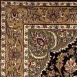 KAS Cambridge 7327 Black Beige Kashan Medallion Area Rug Online Sale