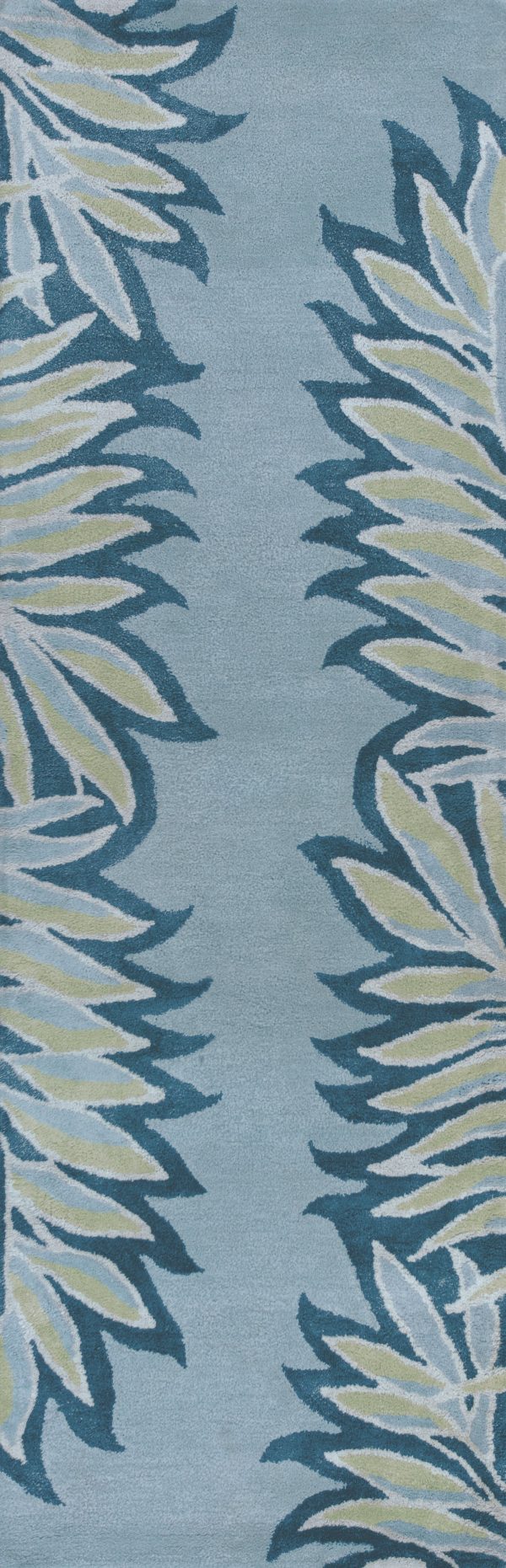 KAS Home 1002 Ice Blue Folia Area Rug by Bob Mackie on Sale