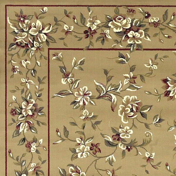 KAS Cambridge 7338 Beige Floral Delight Area Rug Cheap