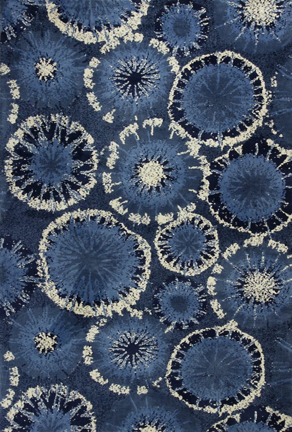 KAS Allure 4050 Blue Starburst Area Rug For Cheap