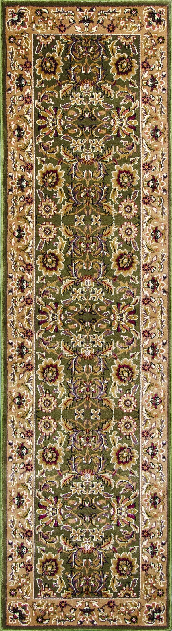 KAS Cambridge 7304 Green Taupe Kashan Area Rug on Sale