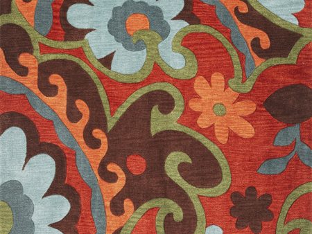 KAS Bali 2877 Mocha Rust Serafena Area Rug Online now