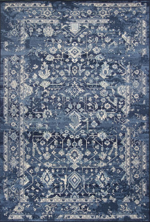 KAS Home Vintage 1310 Azure Blue Marrakesh Area Rug by Bob Mackie For Cheap