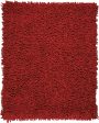 JazzyFloors Silky Shag 0652 Crimson Area Rug Online Hot Sale