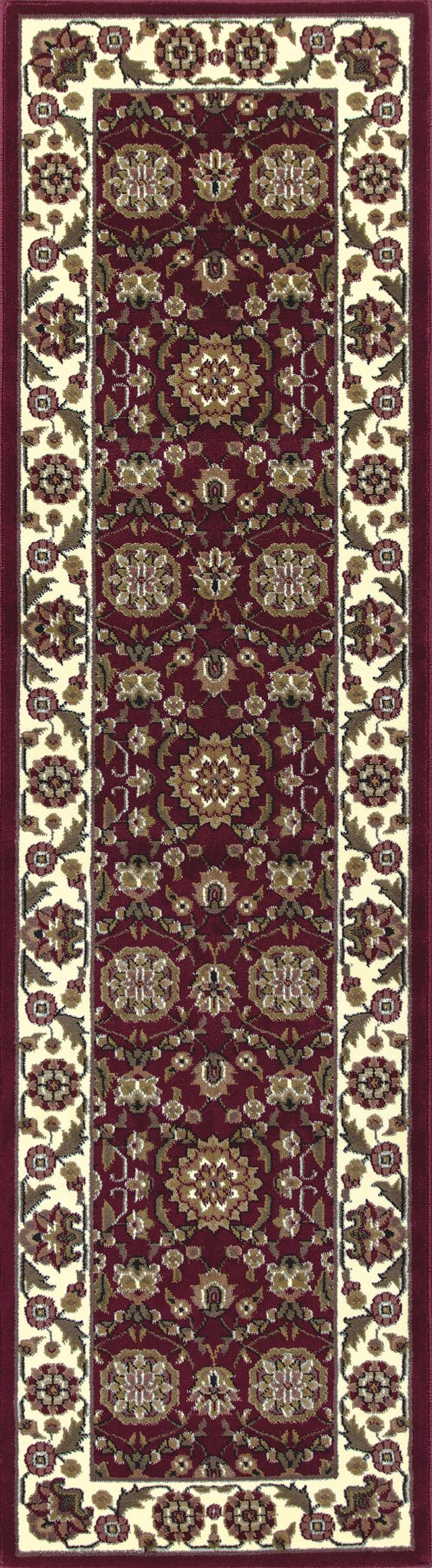 KAS Cambridge 7306 Red Ivory Floral Agra Area Rug on Sale