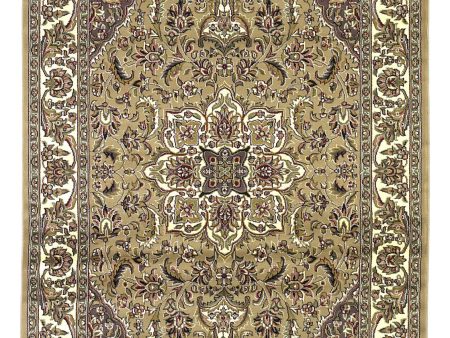 KAS Cambridge 7328 Beige Ivory Kashan Medallion Area Rug Sale