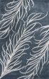 KAS Home 1009 Slate Grey Plume Area Rug by Bob Mackie on Sale