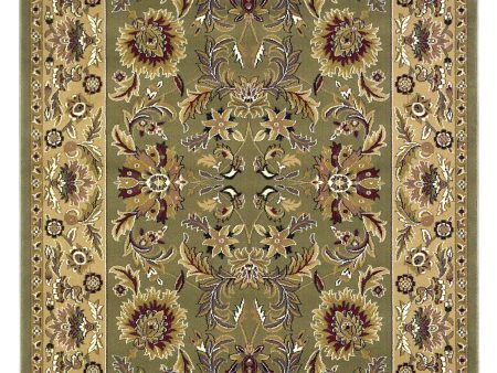 KAS Cambridge 7304 Green Taupe Kashan Area Rug on Sale