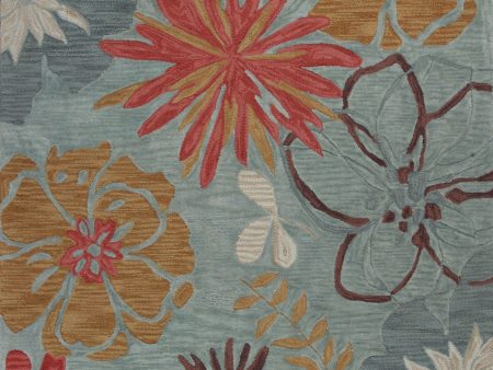 KAS Anise 2415 Ocean Wildflowers Area Rug Online Hot Sale