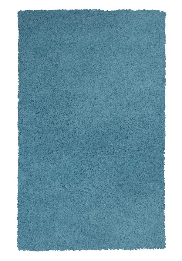 KAS Bliss 1577 Highlighter Blue Shag Area Rug For Cheap