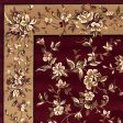 KAS Cambridge 7337 Red Beige Floral Delight Area Rug For Discount