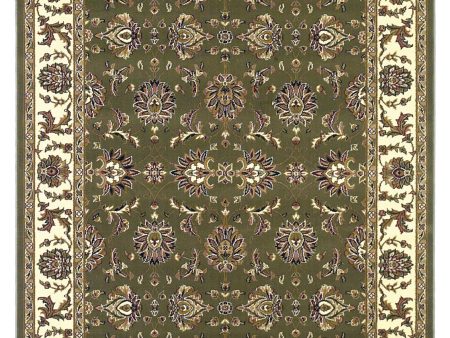 KAS Cambridge 7314 Green Ivory Kashan Area Rug Online Hot Sale