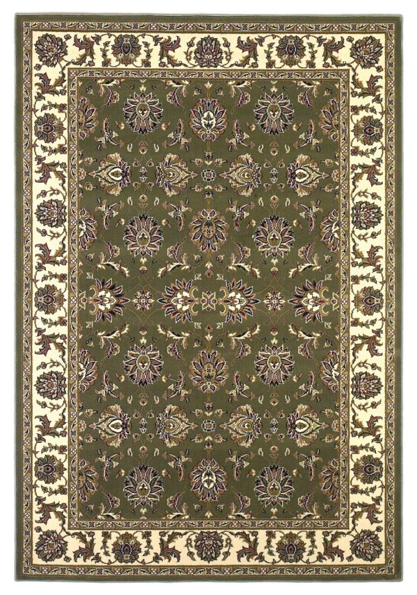 KAS Cambridge 7314 Green Ivory Kashan Area Rug Online Hot Sale