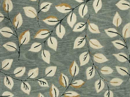 KAS Anise 2405 Grey Leaves Area Rug For Cheap