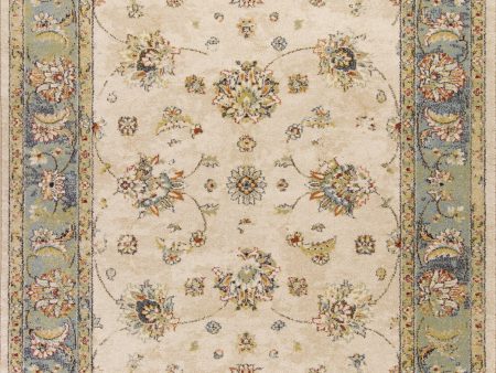 KAS Home Vintage 1304 Sand Seafoam Mahal Area Rug by Bob Mackie Online now