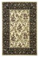 KAS Cambridge 7310 Ivory Black Floral Ribbons Area Rug Hot on Sale