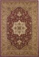 KAS Cambridge 7326 Red Beige Kashan Medallion Area Rug Hot on Sale